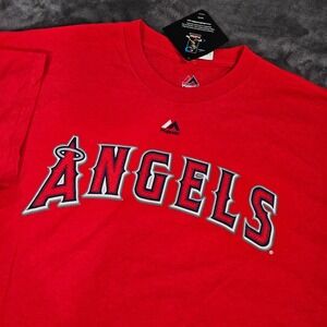 NEW Majestic Los Angeles‎ Angels Mens 2XL Pujols #5 MLB Baseball Shirt